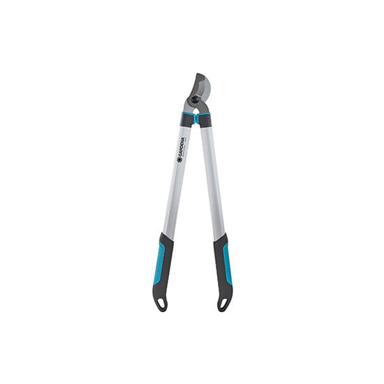 Gardena EasyCut 680 B bypass lopper with gray shafts and teal and black grips