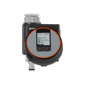 Gardena Balcony Water Timer with an LCD screen and an orange ring