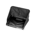 Gardena grass catcher alone, a black folding fabric box on a metal frame